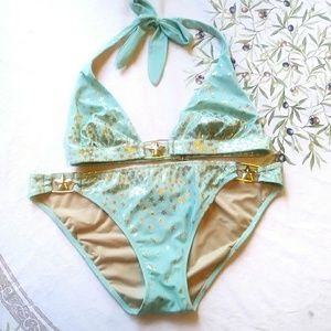 Victoria's Secret Gold Star Bikini Set M/L